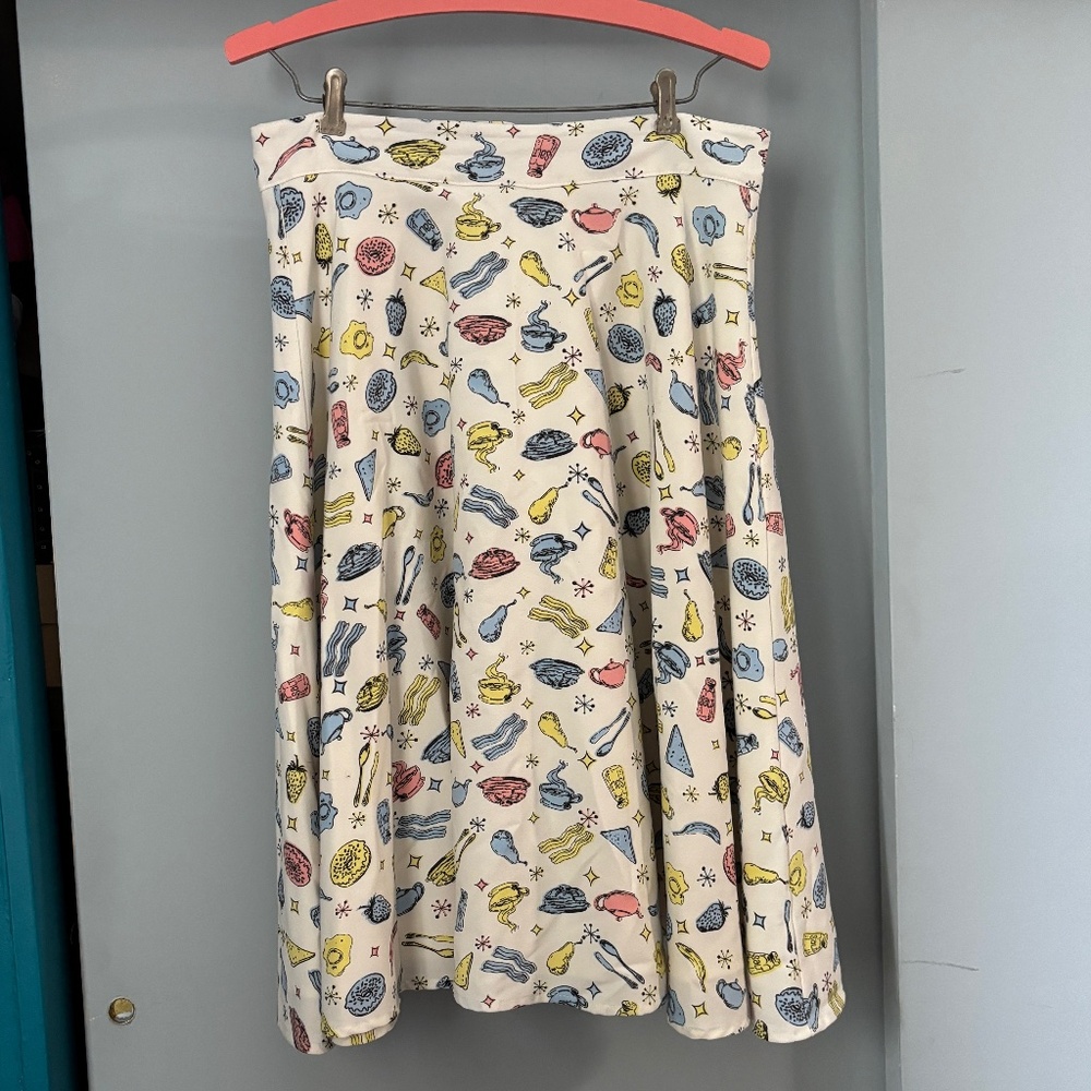 Steady Clothing Breakfast Brunch Print Pinup Skirt